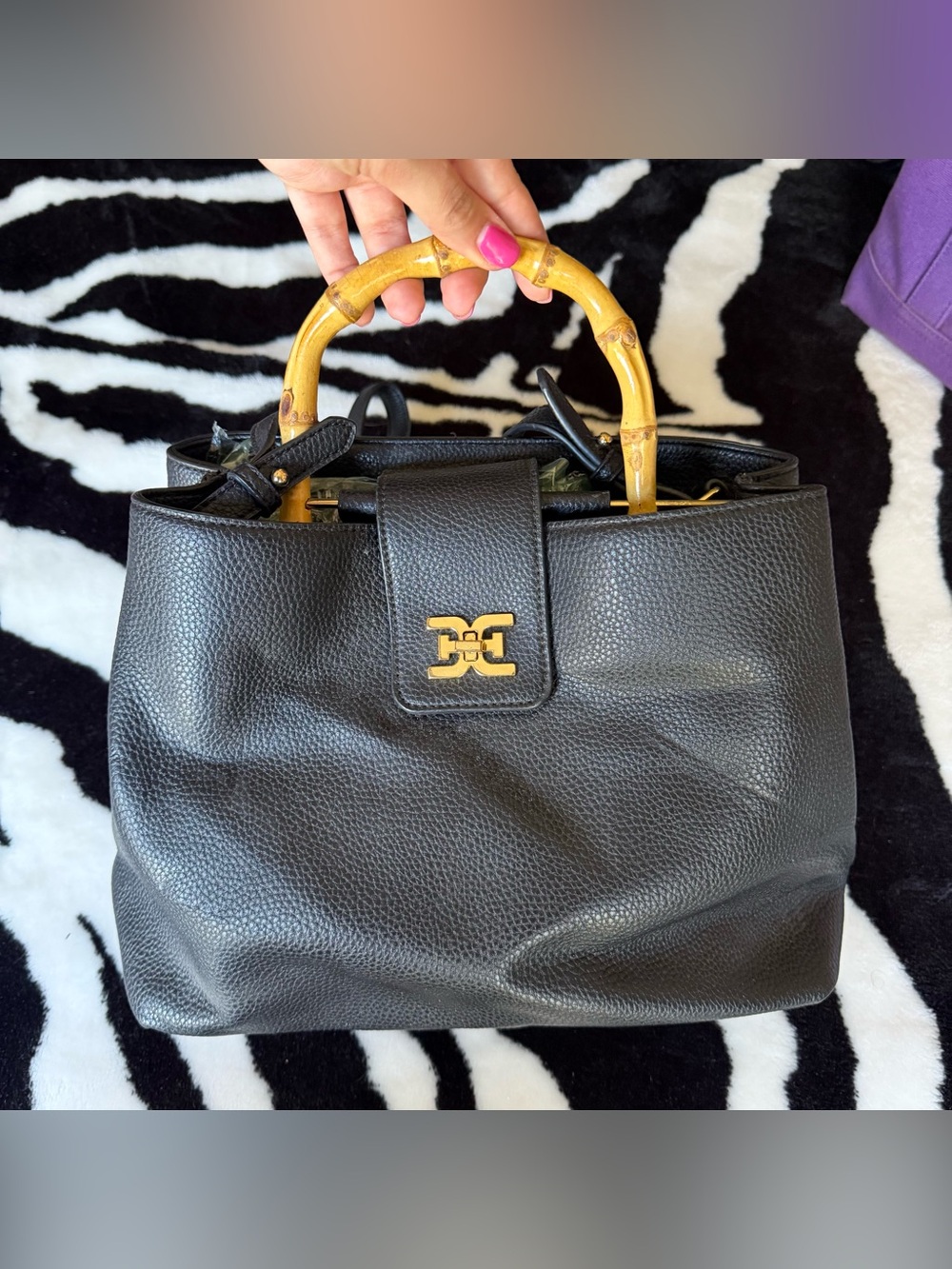 Sam Edelman lois Handbag W Bamboo Handle